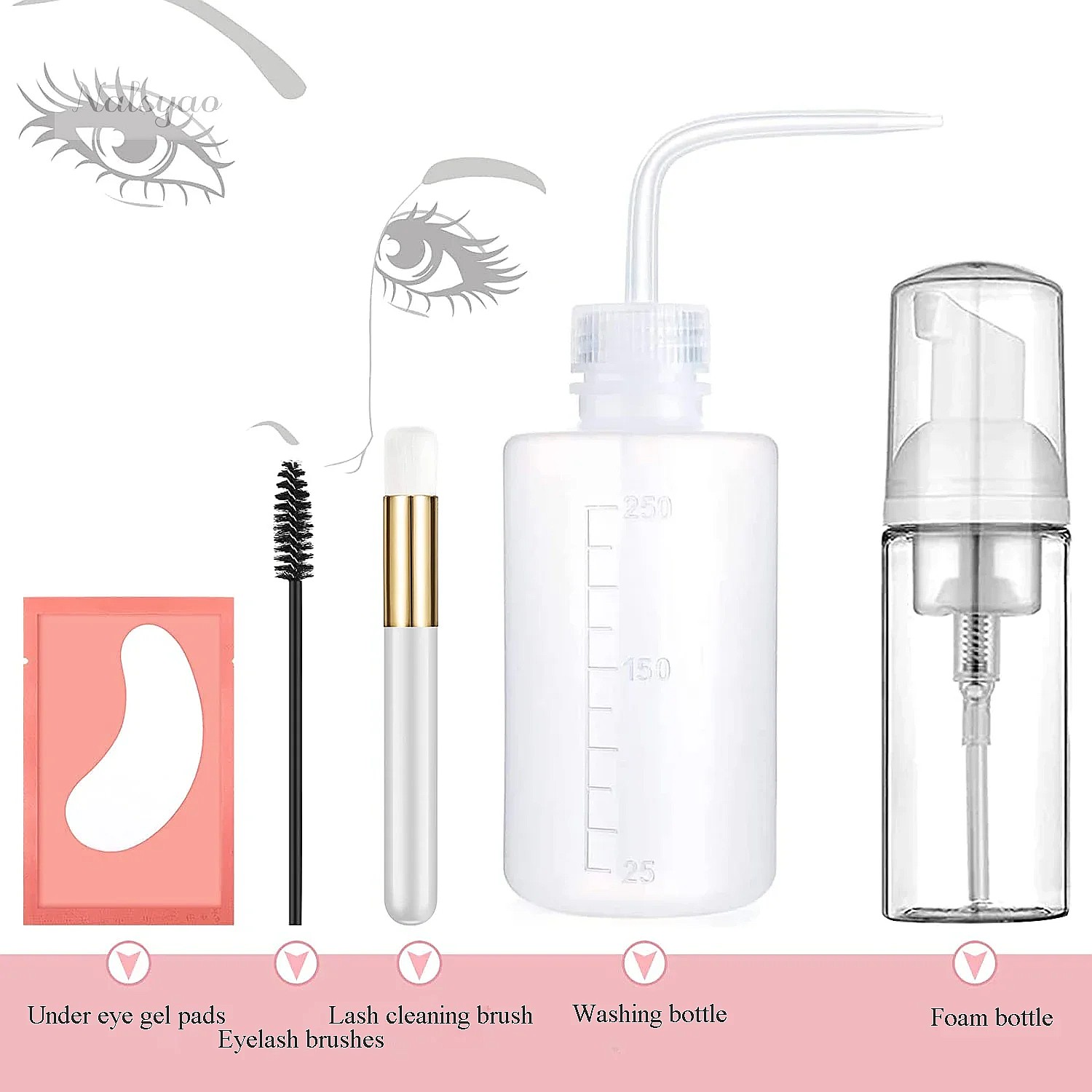 Eyelash Extension Wash Kit - Набор для чистки ресниц CNKeyelash: пенная