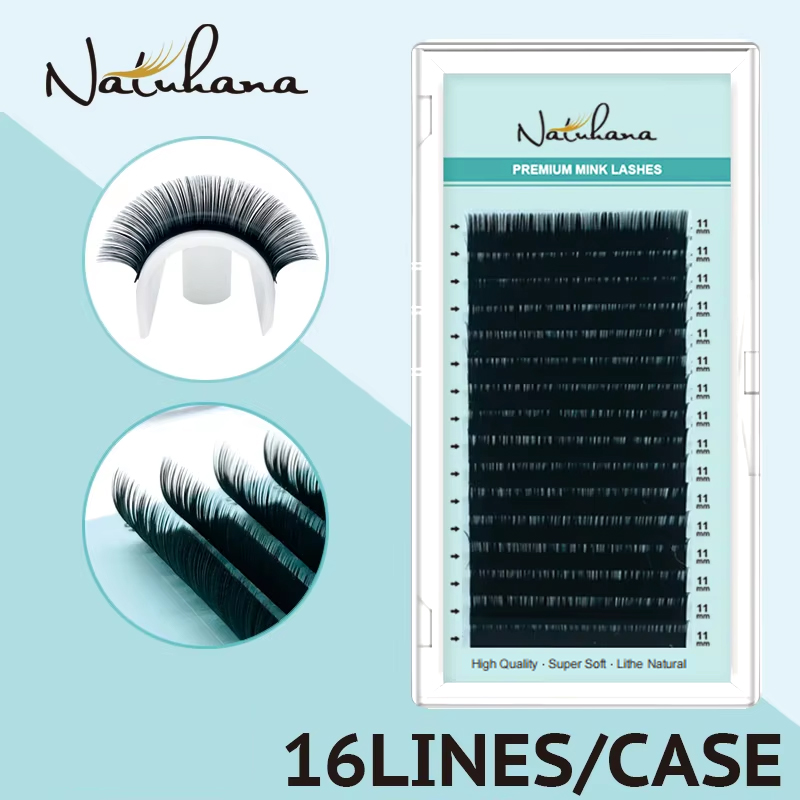 Eyelash Extension Korea Natural - NATUHANA -16Rows B C D накладные