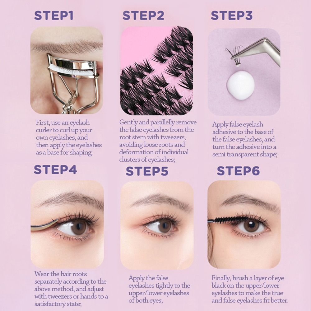 Eyelash Extension Wispy Look - 12 рядов накладных ресниц с естественным
