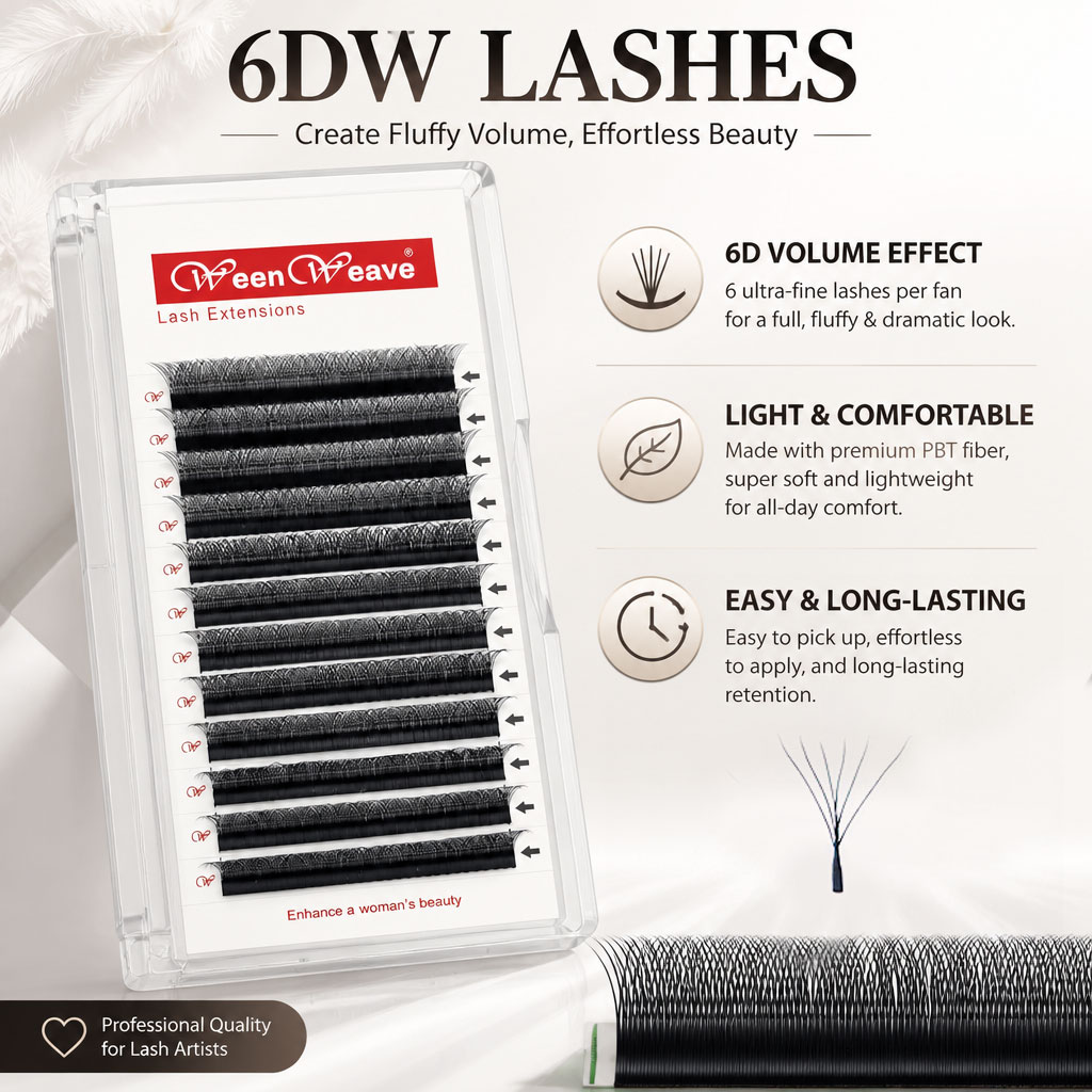 Eyelash Extension Logo - WeenWeave 6D W Style Товары для