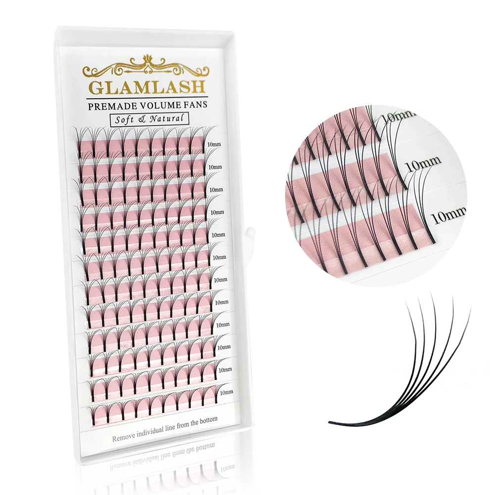 Eyelash Extension Korea Natural - GLAMLASH 2D-6D готовые объемные вееры с