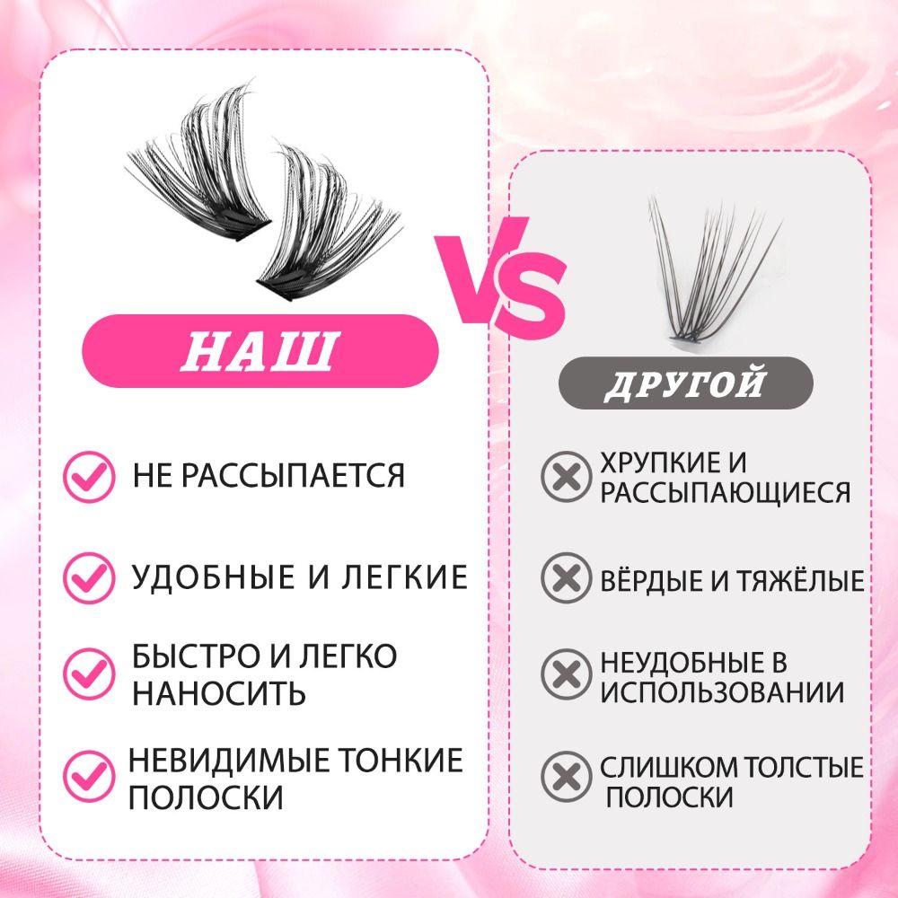 Eyelash Extension Wispy Look - Натуральные накладные ресницы в стиле Wispy,