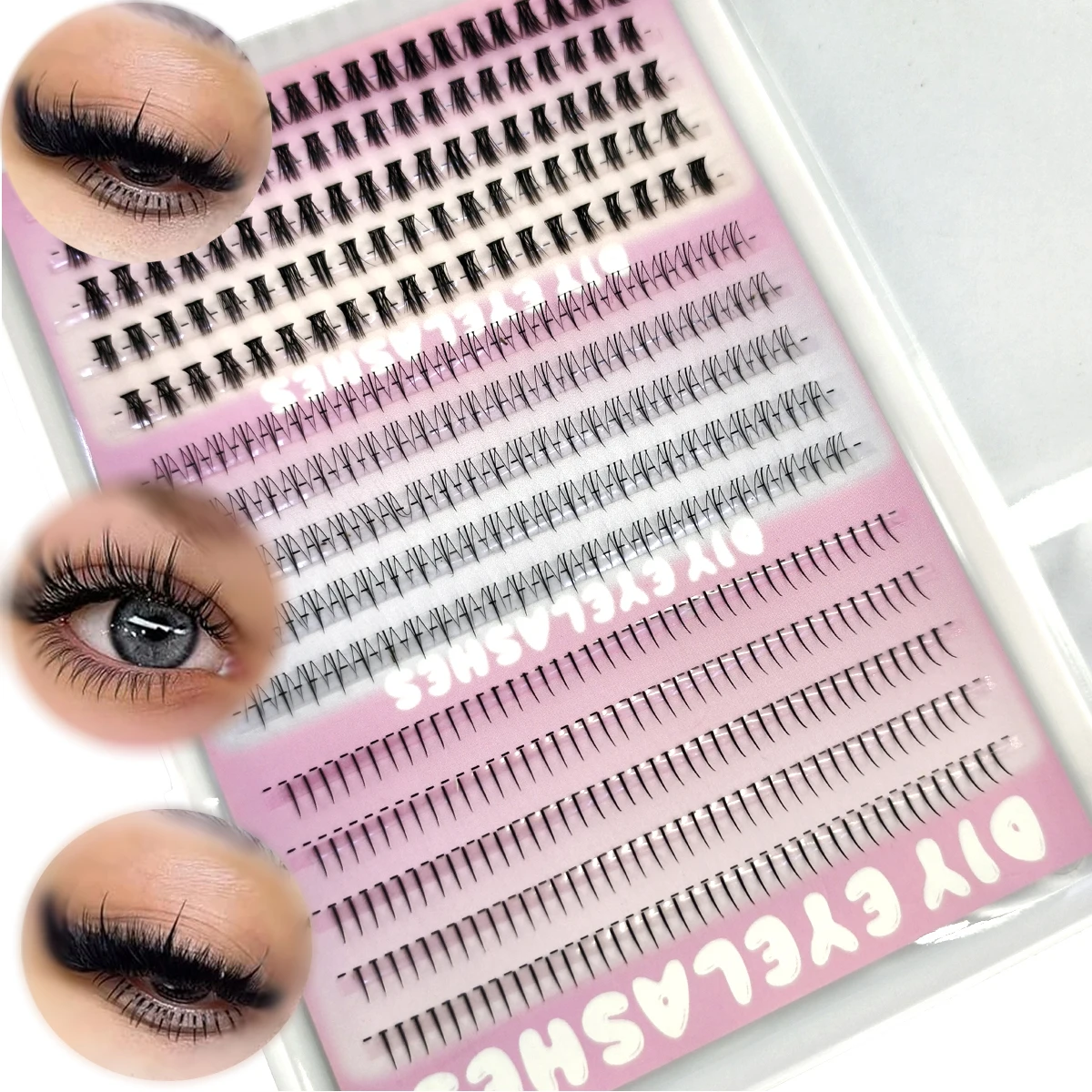 Eyelash Extension Wispy Look - Накладные ресницы AMSDCN 3styleBottom, 15 рядов,