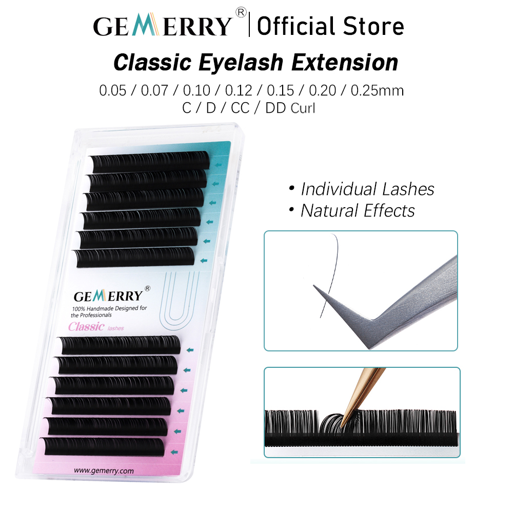 Eyelash Extension Korea Natural - Накладные ресницы GEMERRY 25 мм для