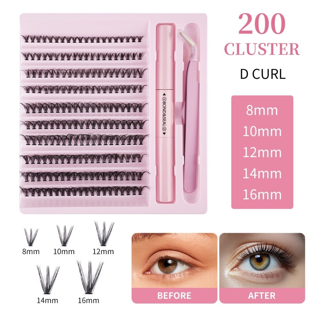 Eyelash Extension Wispy Look - Высококачественные накладные ресницы для приклеивания: натуральный