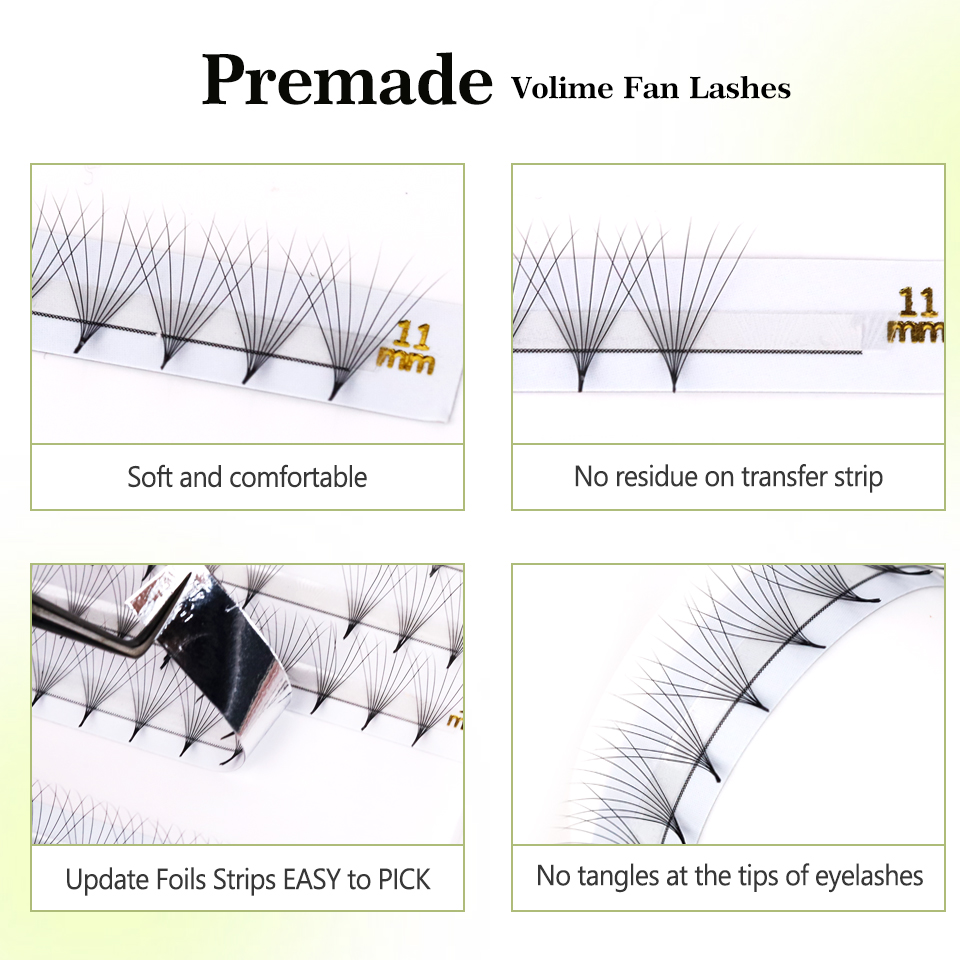 Новые готовые пучки ресниц Las – обзор и цена Eyelash Extension Korea Natural