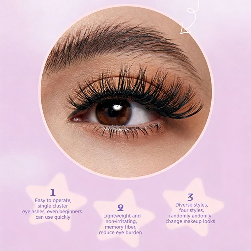 12 рядов накладных ресниц с ес – обзор и цена Eyelash Extension Wispy Look