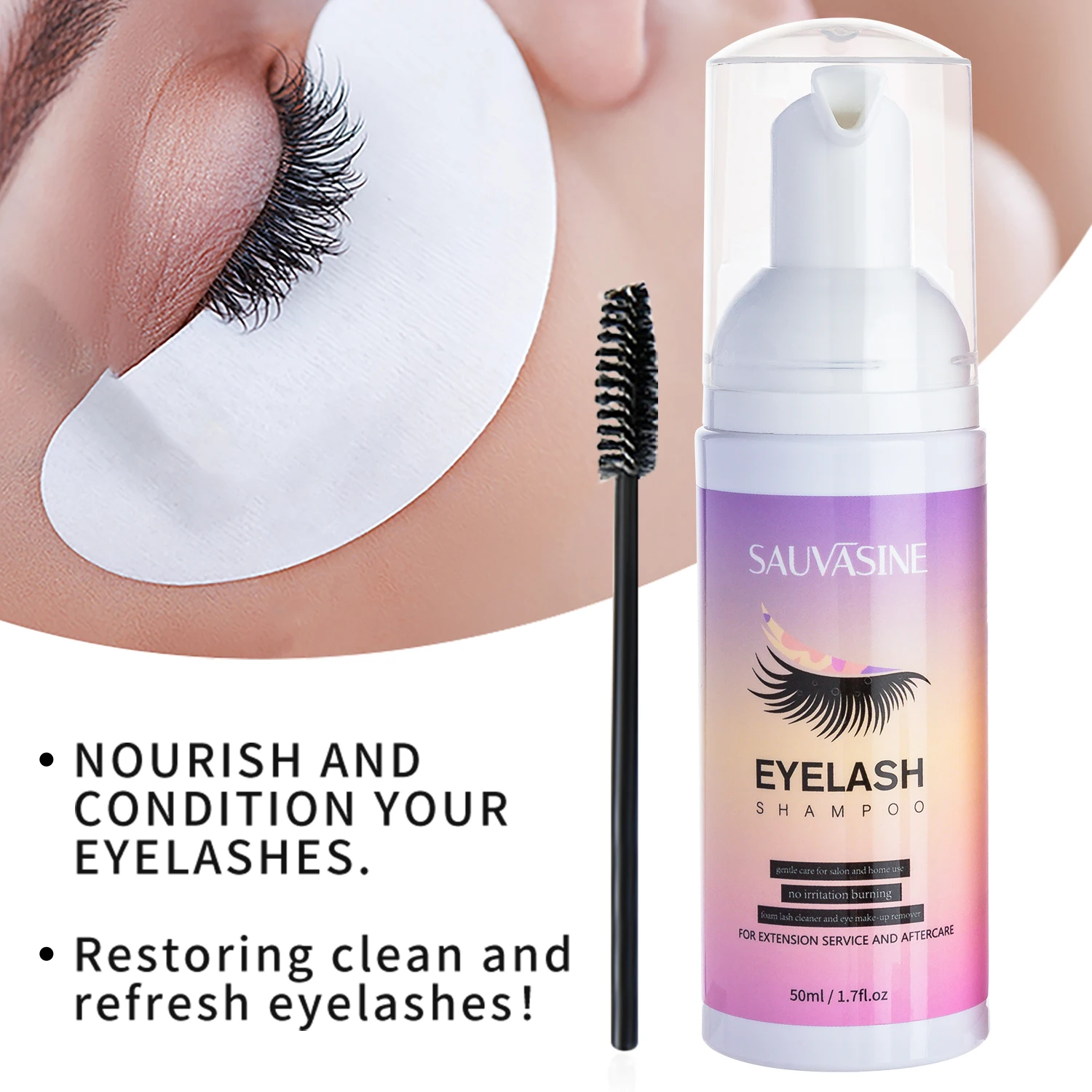5/10 шт., 50 мл, шампунь для н – обзор и цена Eyelash Extension Wash Kit