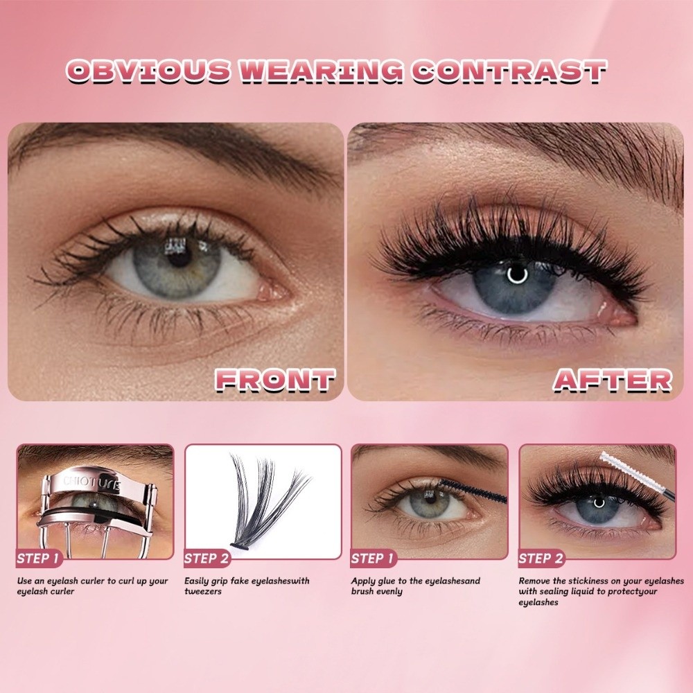 Накладные ресницы 8-16 мм: нат – обзор и цена Eyelash Extension Wispy Look