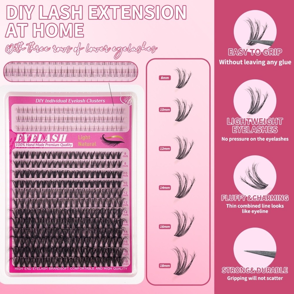 Накладные ресницы 8-18 мм: нат – обзор и цена Eyelash Extension Wispy Look