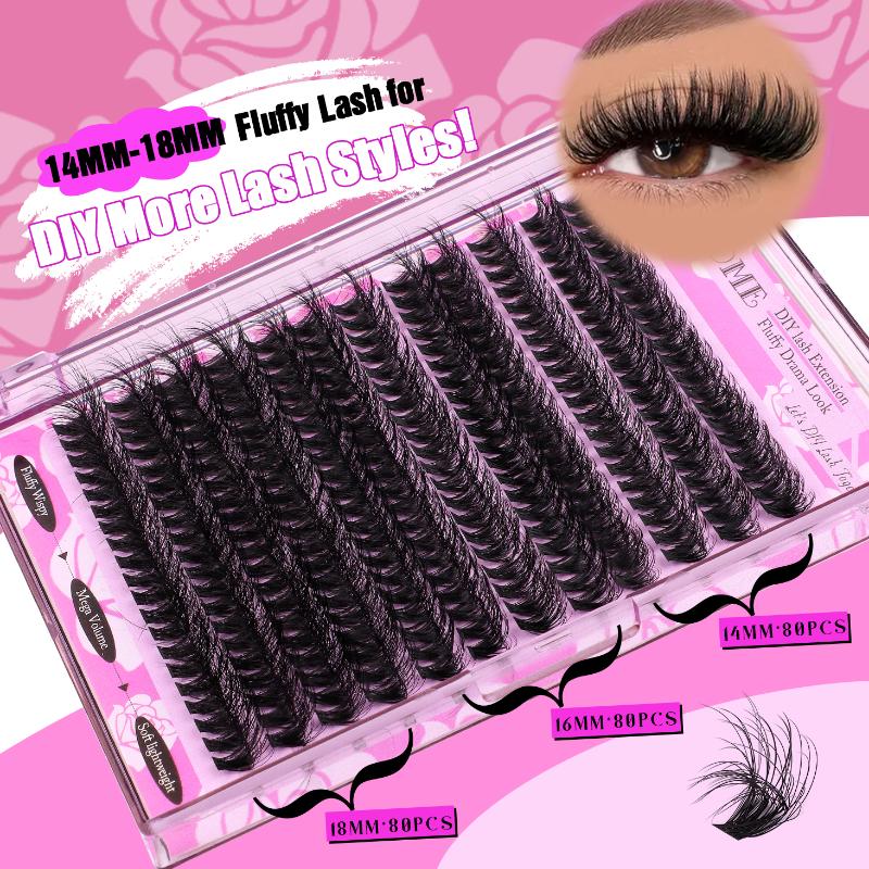 Накладные ресницы Volume D Cur – обзор и цена Eyelash Extension Volume Lashes